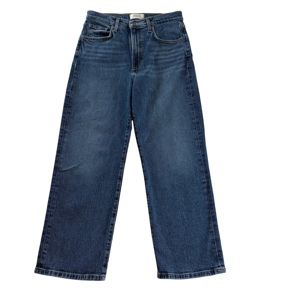 Joe's Jeans Womens 28 High Rise Wide Leg Crop Jeans Medium Wash Denim